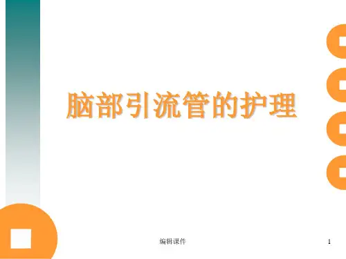 脑外科常见引流管的护理