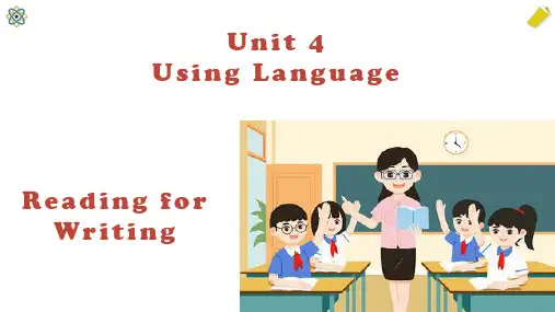 Unit 4 Body Language Using Language Writing 高中英语