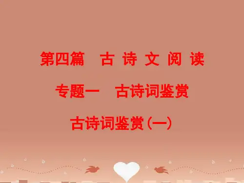 2016中考语文古诗词鉴赏(一)练习课件