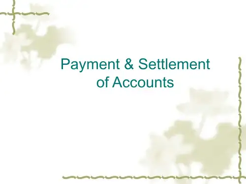 7.Payment & Settlement