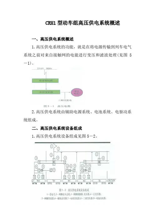 CRH1型动车组高压供电系统概述
