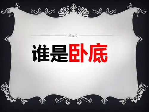 谁是卧底PPT课件