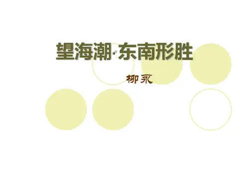 望海潮东南形胜PPT课件,柳永