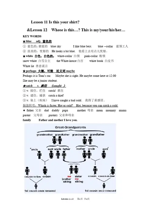 新概念英语1-Lesson11-12