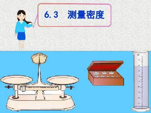 教科版八年级物理63测量物质的密度