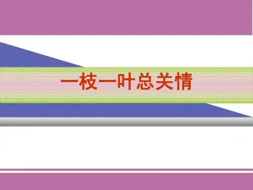 一枝一叶总关情
