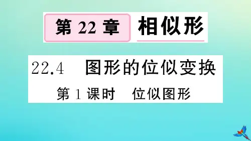 2020秋九年级数学上册第22章相似形22.4图形的位似变换第1课时位似图形作业课件(新版)沪科版