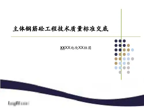 主体模板工程技术质量标准交底模板ppt课件