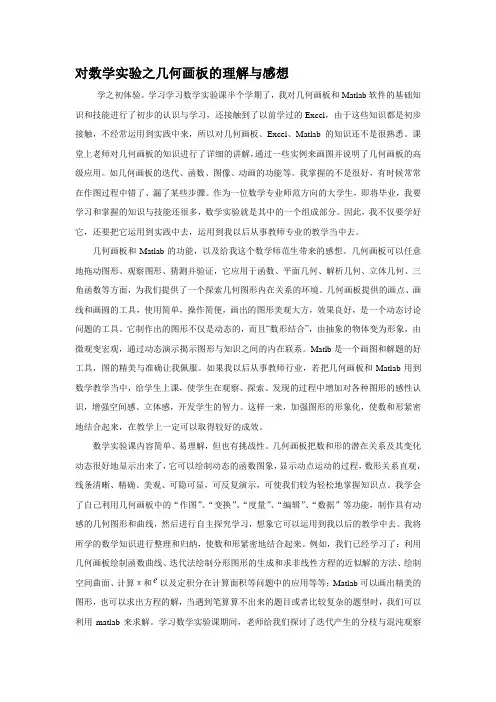数学实验的学习总结心得体会