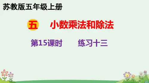 5.15 练习十三  苏教版五年级上册数学教学课件