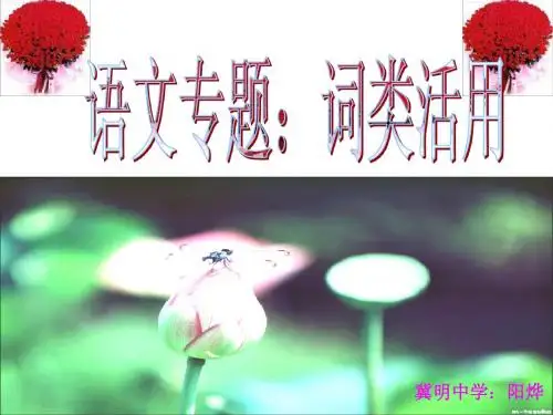语文专题：词类活用ppt课件(71张)