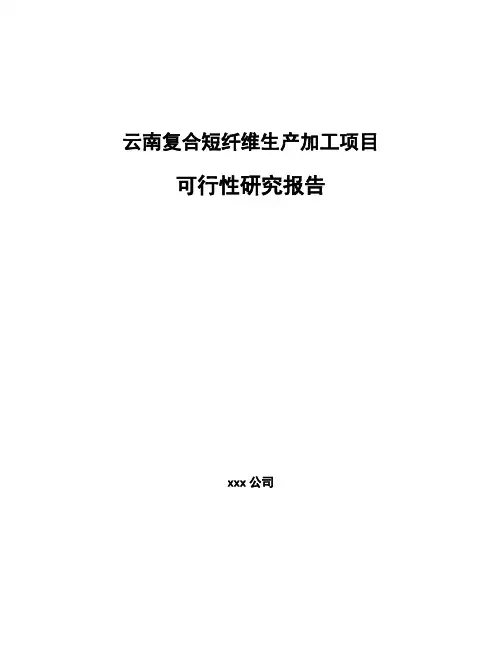 云南复合短纤维生产加工项目可行性研究报告