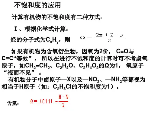 不饱和度的应用