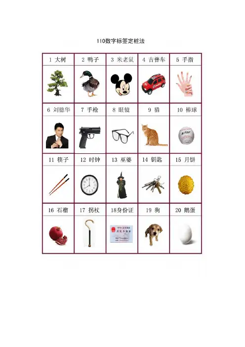 110数字谐音编码高清图片