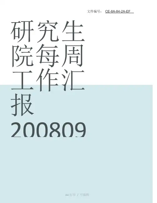 总结研一研究生组会汇报ppt