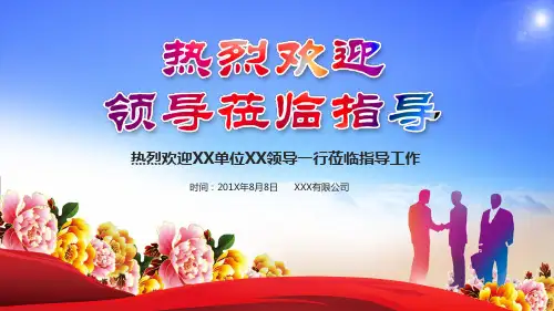 最新 大气热烈欢迎领导莅临检查指导工作PPT模板
