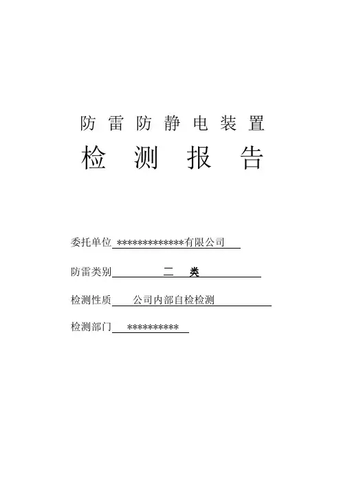防雷防静电检测报告 2