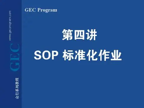 第04讲 SOP 标准化作业