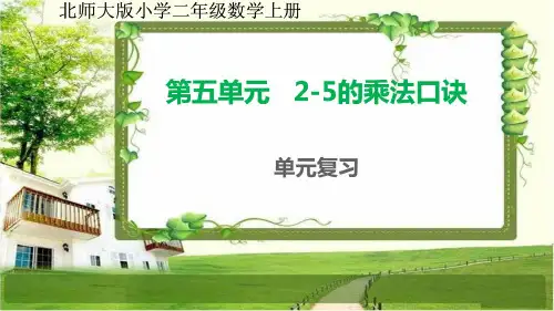北师大版二年级数学上册第五单元《2-5的乘法口诀》复习教案