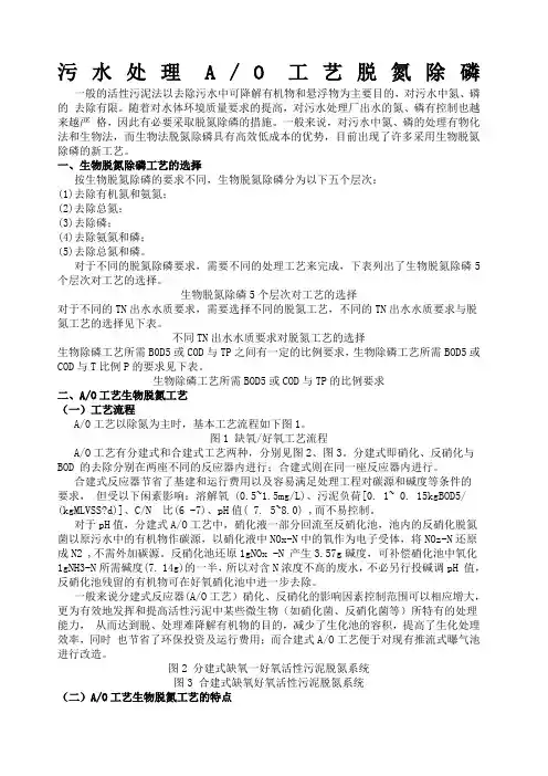 污水处理AO工艺脱氮