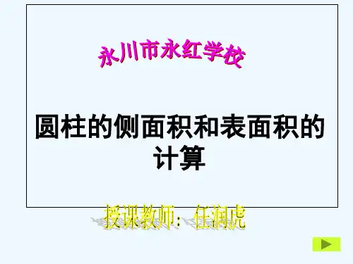 圆柱的侧面积和表面积的计算