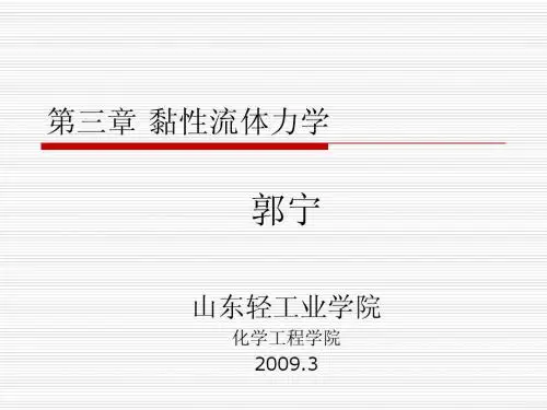 第三章3.1 黏性流体力学
