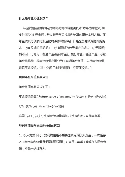 终值系数表