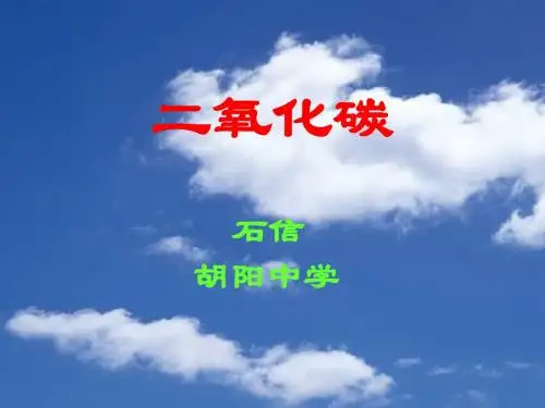 九年级化学二氧化碳和一氧化碳