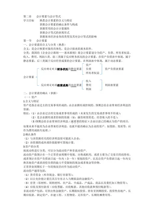 会计基础课堂笔记
