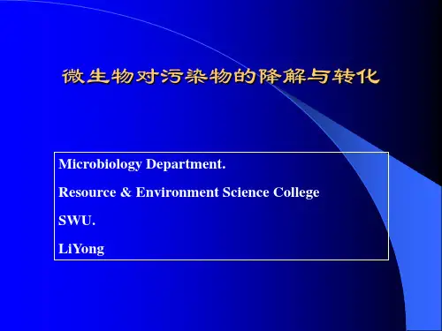 污染物的生物降解