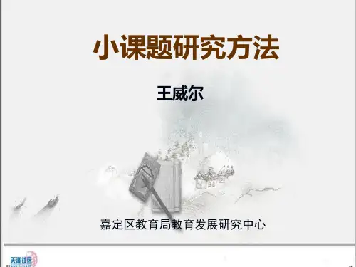 小课题研究方法
