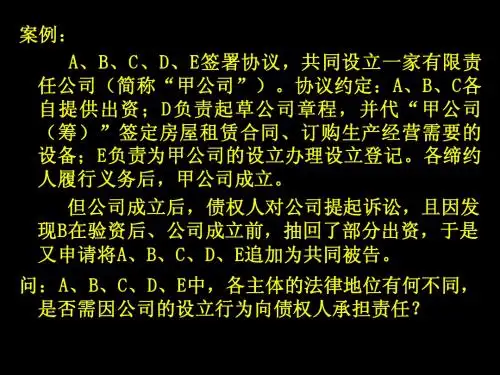 2 公司法专题:发起人相关问题研究
