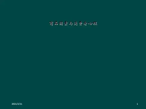 商品因素与消费者心理
