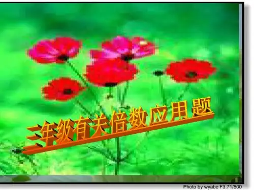 有关倍数的应用题