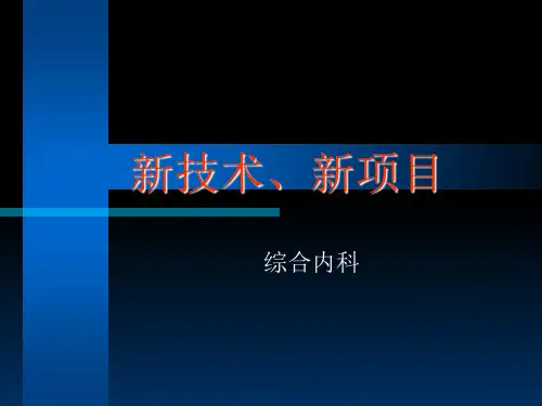 新技术新项目 ppt课件