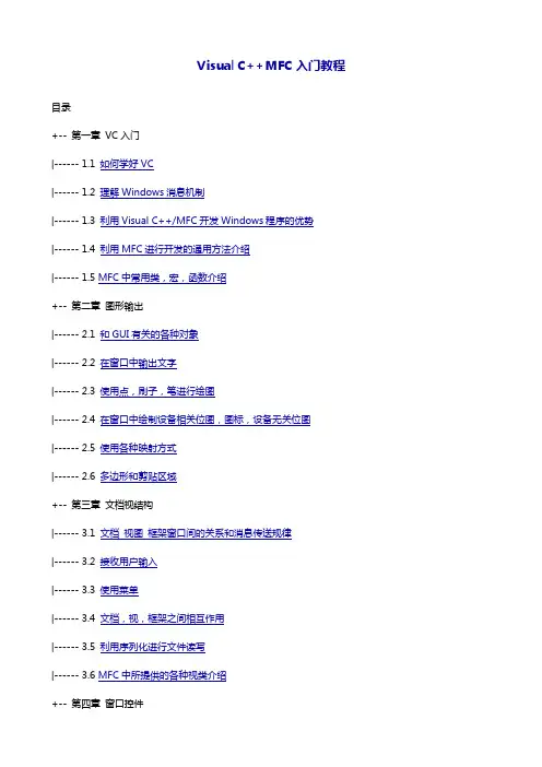 VisualC++MFC入门教程(免费版)