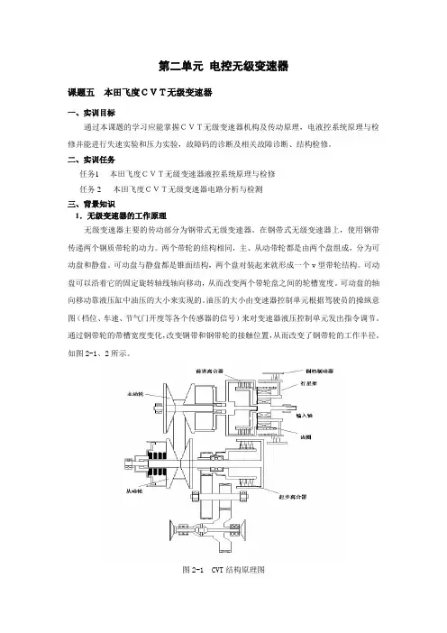 底盘课题五无极变速器
