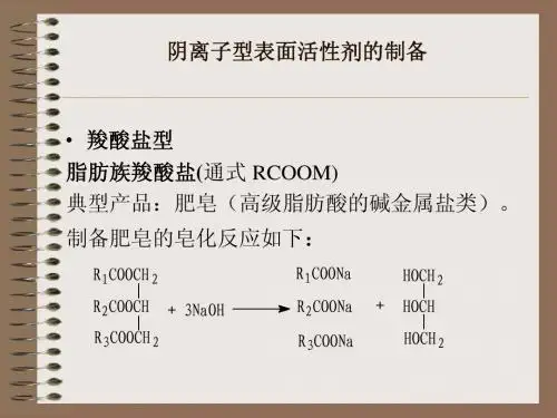 表面活性剂的制备