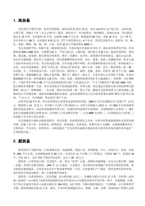 2006安徽省十强县概况