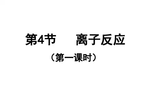 第四节 离子反应(第一课时)
