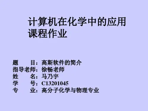 高斯软件的介绍.