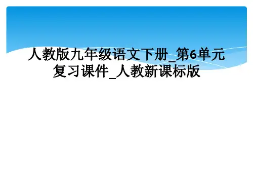 人教版九年级语文下册第6单元复习课件人教新课标版