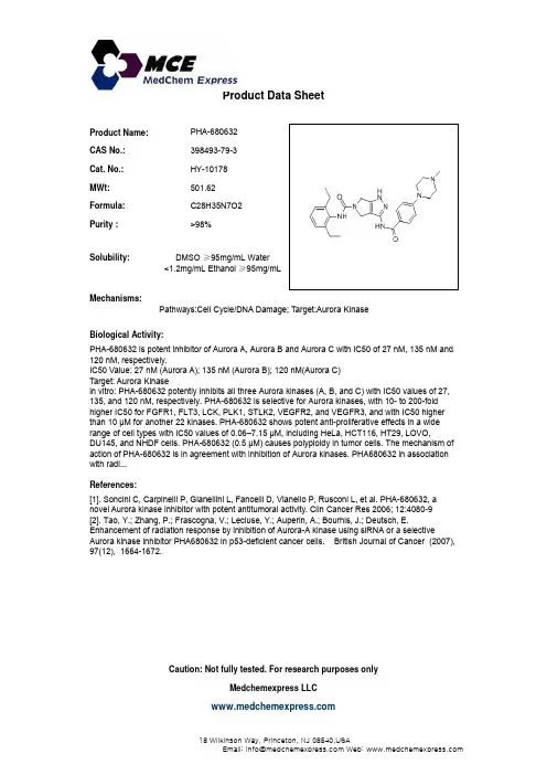 PHA-680632_398493-79-3_DataSheet_MedChemExpress