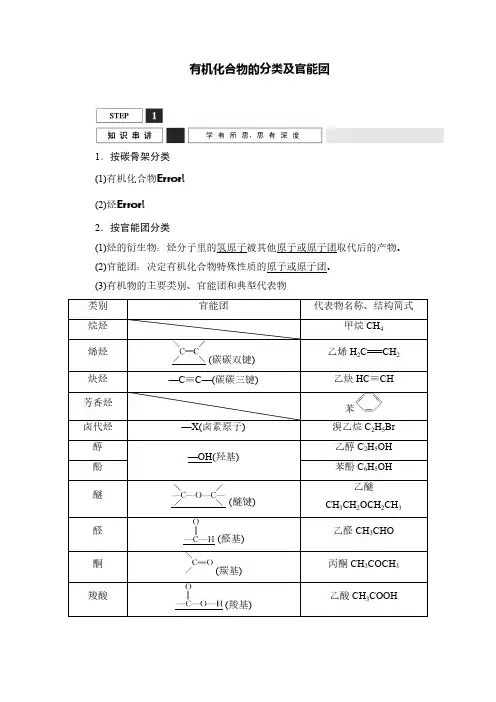 有机化合物的分类及官能团-推荐下载