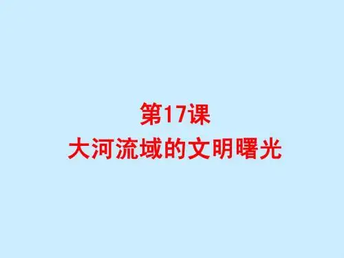 【北师大版】八年级历史下册：第17课《大河流域的文明曙光》ppt课件