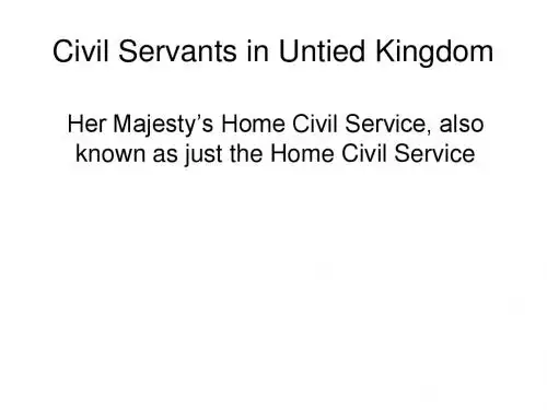 Civil Servants in Great Britan