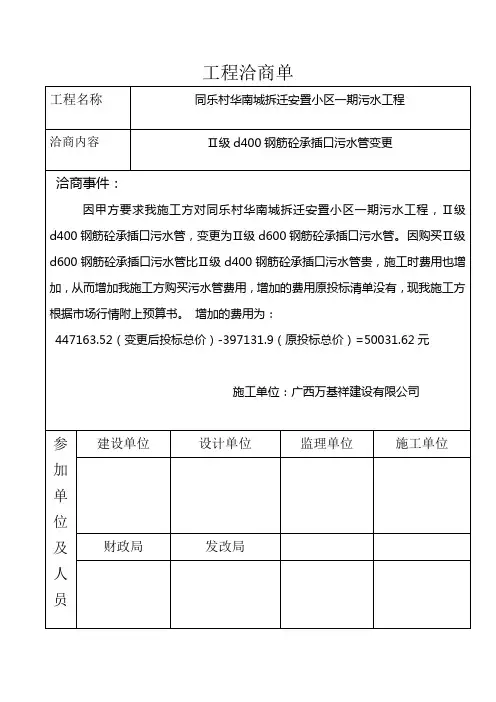 工程洽商单 (1)