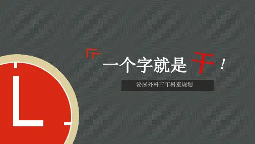 泌尿外科三年发展规划ppt课件