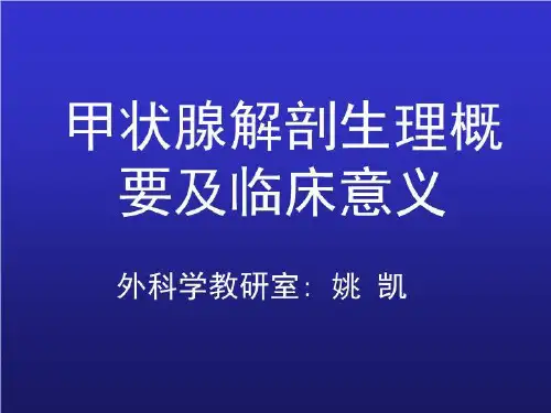 甲状腺解剖生理概要及临床意义课程