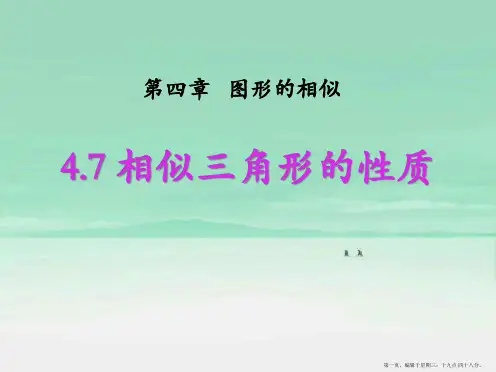 4.7 相似三角形的性质2
